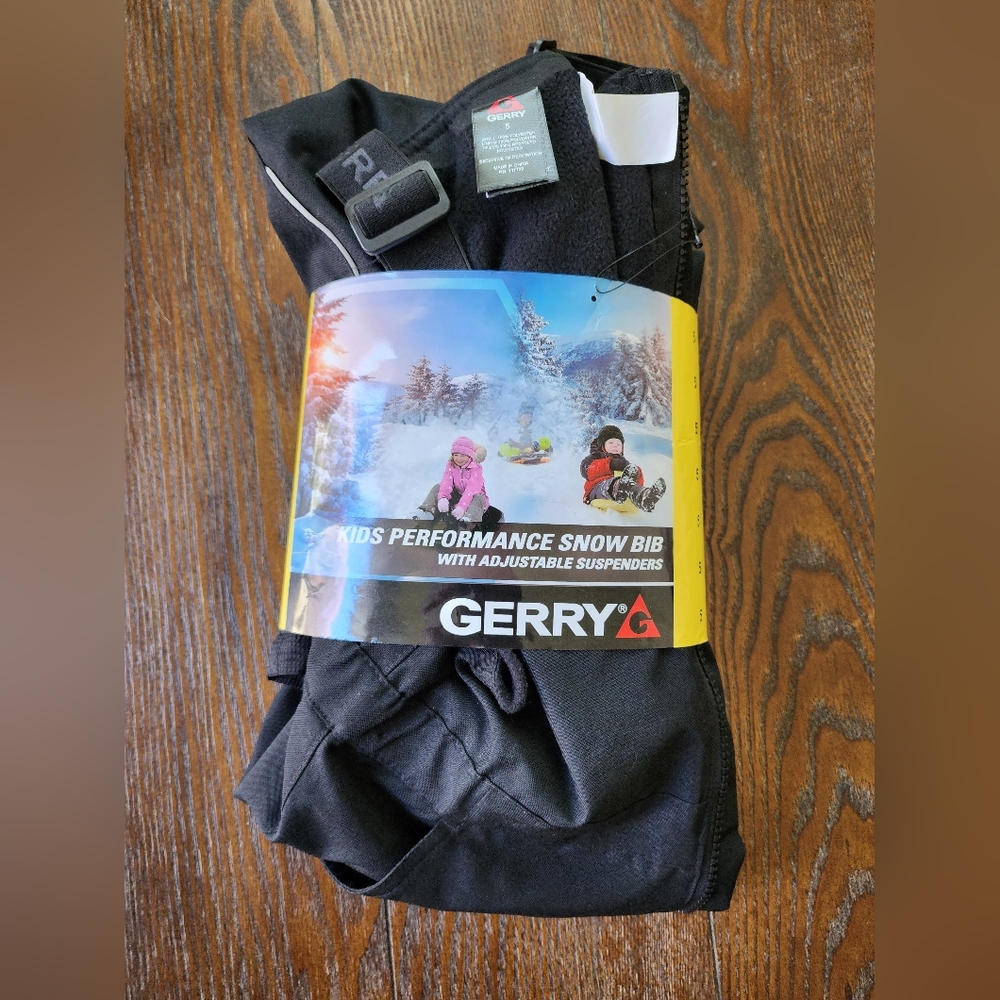 NWT Gerry Children's Insulated Snow Bib size Small in Black